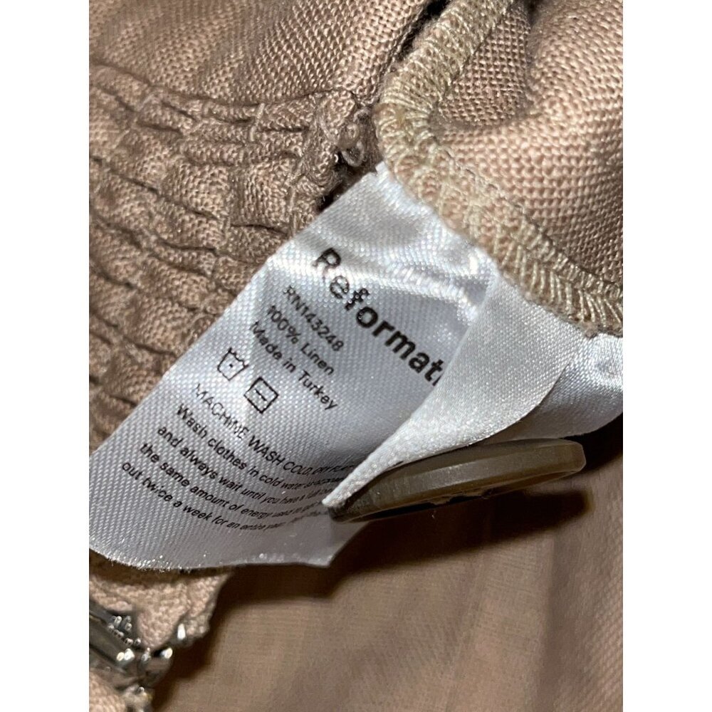 Reformation Torta Linen Jumpsuit in Sand Beige 33599 Size 0 Womens - Picture 13 of 13